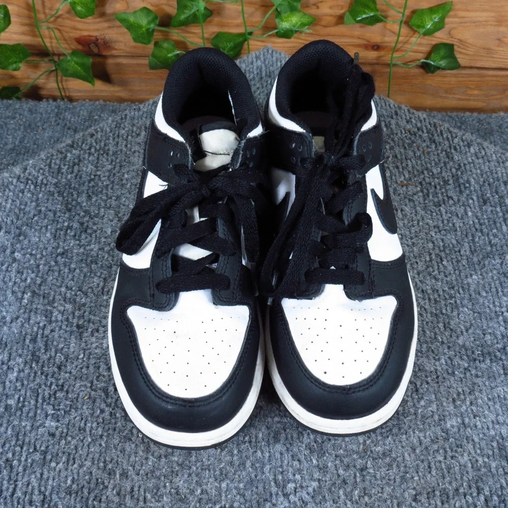 Nike Dunk Low Retro Kids Sneakers Size 3Y Everyday Athleisure Black White